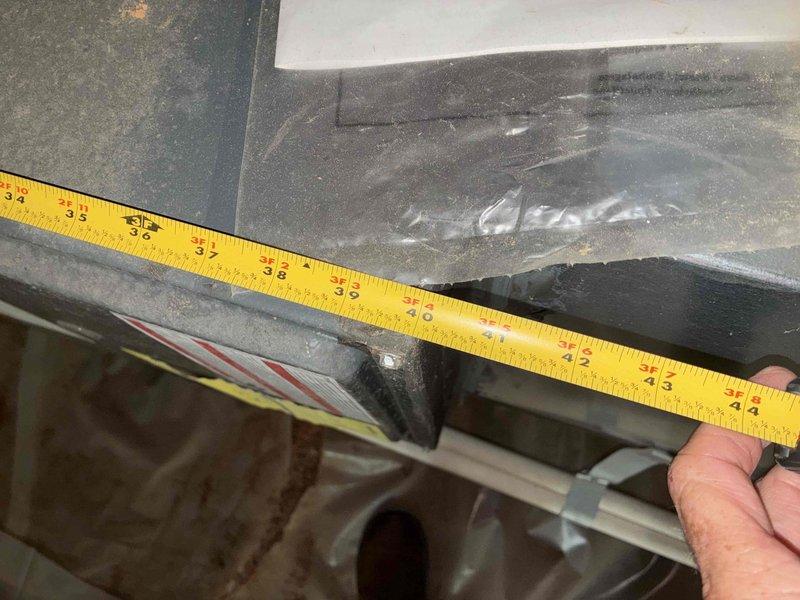 Conducted sales consultation for AC replacement on property with two 16-year-old HVAC systems, with customer requesting estimate for replacing one unit. Performed measurements and documentation of existing equipment, capturing dimensions and current condition of air handling components to provide accurate replacement sizing and specifications.