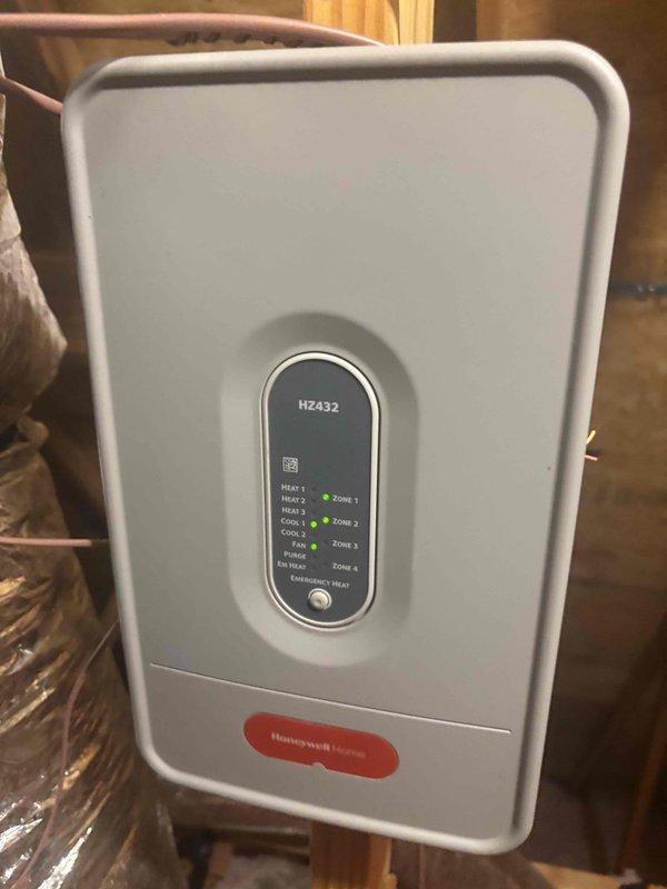 Completed comprehensive spring POM maintenance on multi-zone HVAC system with Honeywell Home controls. Performed 80-point inspection on all units, cleaned outdoor coils, performed burner cleaning, verified and adjusted gas pressures to manufacturer specifications, and completed all required safety inspections. System operating properly with zones functioning as designed and thermostat displaying 72°F in auto cool mode at time of departure.