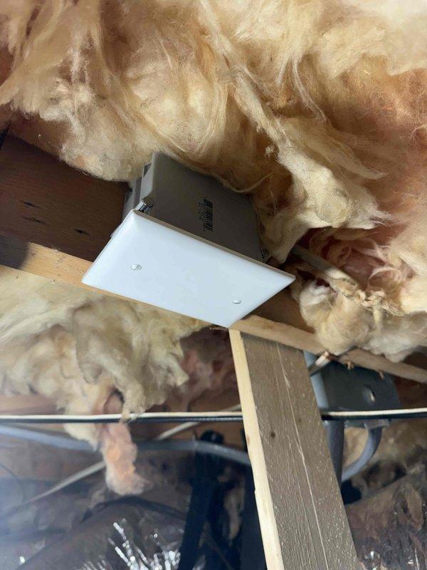 Installed dedicated electrical circuits for HVAC system components, running #10 wire from the main panel to supply power to the outdoor condensing unit and air handler located in the crawl space. Mounted junction box in attic space with proper support on structural framing, routed wiring through insulated areas following code requirements, and completed all terminations at the air handler control board with appropriate wire management and overcurrent protection devices.