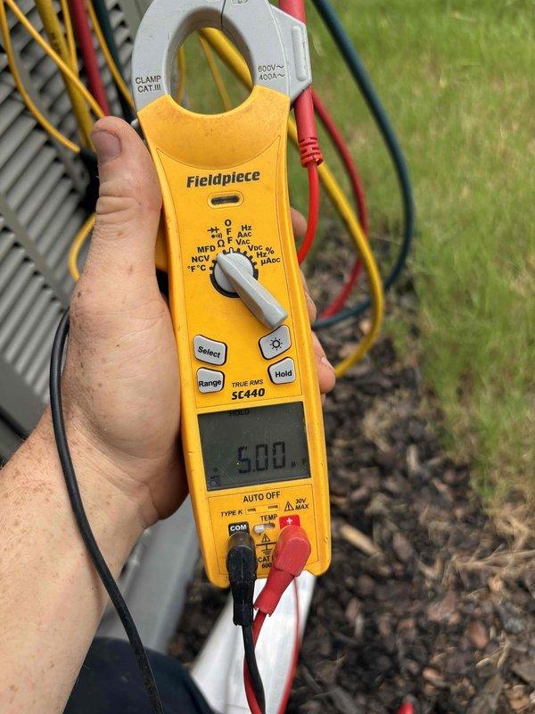 Completed comprehensive preventive maintenance on HVAC system including full 80-point inspection of heating and cooling equipment. Performed outdoor coil cleaning, burner cleaning, and verified gas pressures were within manufacturer specifications. Conducted complete safety inspection and system diagnostics using clamp meter to verify proper electrical readings and amperage draw on all components.