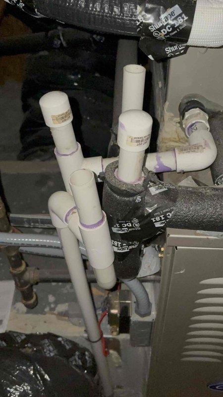 Completed comprehensive tune-up on 2024 split system including full system inspection, temperature diagnostics showing 79°F readings, and evaluation of condensate drain line configuration. Installed UV light as requested and provided detailed recommendations on system findings. Washable filters were not available for installation at time of service.
