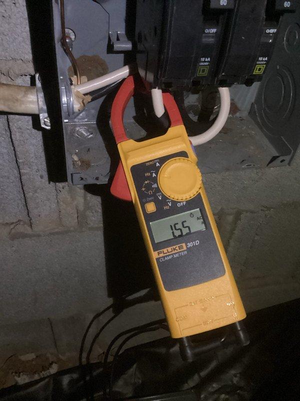 Completed comprehensive spring preventive maintenance on HVAC system including 80-point inspection on mini split unit covered under care plan. Performed outdoor coil cleaning, burner cleaning, and verified gas pressures within manufacturer specifications. Conducted electrical diagnostics using clamp meter, recording amperage readings at outdoor condensing unit (1.92A) and indoor electrical panel (155A), confirming proper electrical operation and system safety.