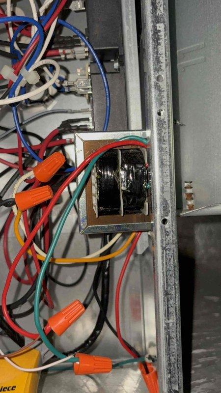 Completed comprehensive spring preventive maintenance on 2018 HVAC system including 80-point inspection, outdoor coil cleaning, burner cleaning, and gas pressure adjustments. Discovered failed relay component with significant heat damage and charring in control panel during safety inspection. Measured electrical readings at 12.6 amps and 0.1 volts using clamp meter to verify system performance and diagnose control circuit failure.
