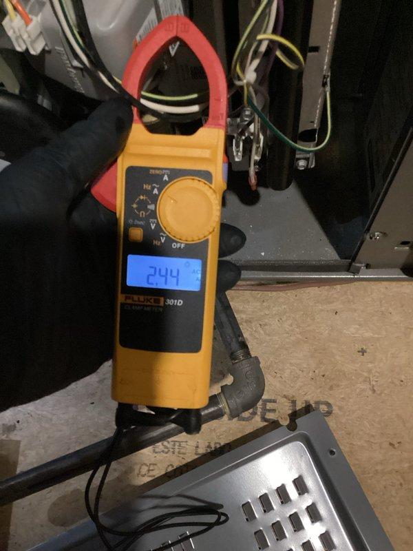 Completed comprehensive spring preventive maintenance on 2020 HVAC system including 80-point inspection of heating and cooling components. Performed outdoor coil cleaning, burner cleaning, and verified gas pressures within manufacturer specifications. Measured electrical amperage at 24.4A and static pressure at 0.32" using calibrated diagnostic equipment, confirming system operating within normal parameters. All safety controls tested and verified operational.