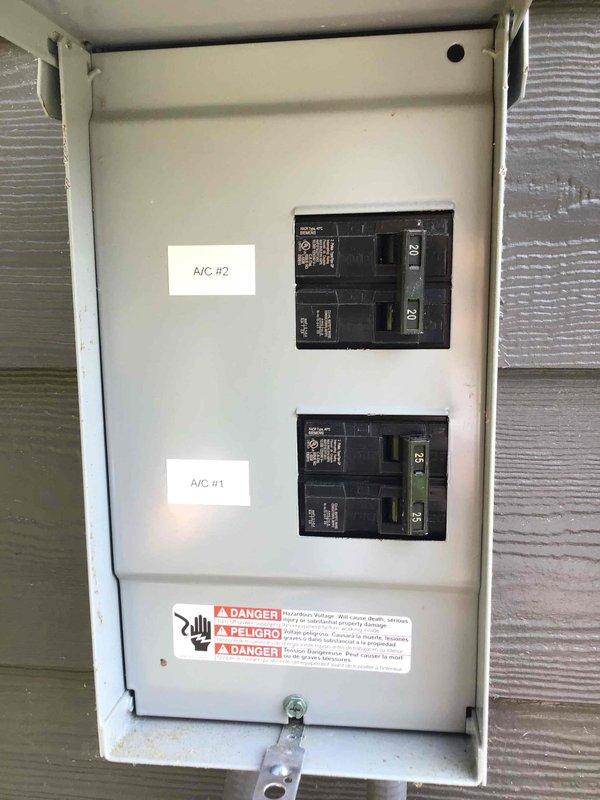 Completed comprehensive 32-point electrical system evaluation including inspection and maintenance of interior main electrical panel and exterior A/C breaker panel. Performed torque verification and connection inspection on all circuit breakers in both panels. Conducted GFCI/shock protection testing on all applicable outlets and breakers to verify proper ground fault protection. Tested all AFCI/fire protection breakers to ensure proper arc fault detection functionality. Performed smoke and CO detector maintenance including battery replacement and operational testing of all units. Replaced customer-supplied light bulbs in fixtures up to 12 feet and cleaned ceiling fans up to 12 feet. Both electrical panels showed proper labeling with A/C circuits clearly identified, all breakers operating within specifications, and no visible signs of corrosion, overheating, or loose connections detected.