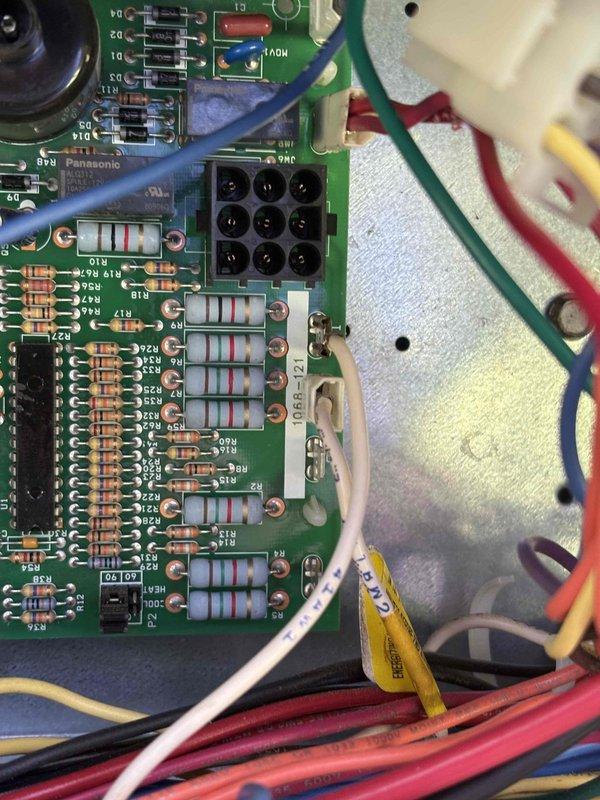 Completed replacement of defective control board and 40VA transformer on HVAC system. Installed new Honeywell thermostat as requested. Verified proper electrical connections and tested system operation with clamp meter, confirming appropriate amperage draw of 0.60A. All components functioning correctly upon completion. Contacted homeowner to review work performed and processed payment on file per prior arrangement.
