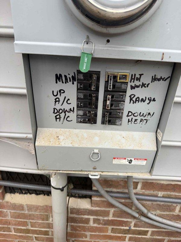 Conducted sales consultation for replacement of downstairs HVAC system. Assessed existing outdoor condensing units and electrical panel configuration, documented current dual-zone setup with separate upstairs and downstairs air conditioning circuits, and photographed equipment for proposal preparation. Customer requested competitive pricing to compare with previously obtained quotes from other contractors.