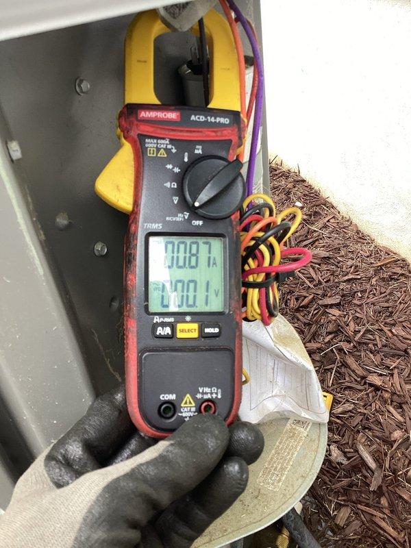 Completed comprehensive heating and air maintenance on 2021 unit including full 80-point inspection. Performed outdoor coil cleaning, burner cleaning, and verified gas pressures with adjustments as needed. Conducted electrical diagnostics measuring amperage draw of 107A and confirmed system voltage at 480V/400A using calibrated test equipment. All safety inspections passed with system operating within manufacturer specifications.
