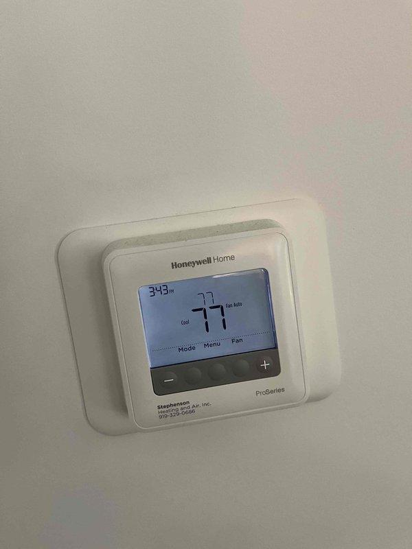 Completed comprehensive heating and air maintenance on 2021 unit with arrival after 12pm as requested. Performed 80-point inspection covering all system components, cleaned outdoor coils and burners, adjusted gas pressures to manufacturer specifications, and conducted thorough safety inspections. Verified thermostat operation at 71 degrees in auto mode and confirmed air filters in good condition within their housings.