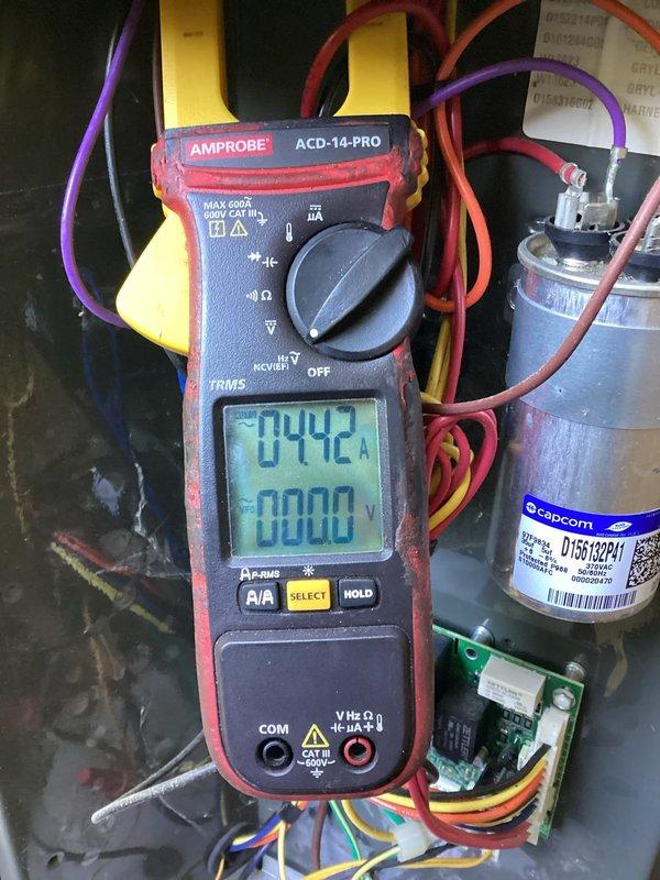 Completed comprehensive heating and air maintenance including 80-point inspection on all units, outdoor coil cleaning, burner cleaning, and gas pressure adjustments. Performed electrical diagnostics using digital multimeter to verify system amperage and voltage readings within control panel, inspecting capacitor function and circuit board connections. All safety checks completed with system operating within manufacturer specifications.