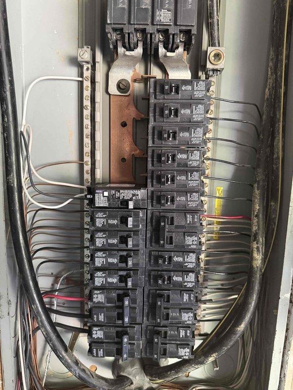 Completed full replacement of all circuit breakers in the main electrical panel to ensure future reliability and safety. All breakers were removed and replaced with new units, including new connections to the bus bars and proper wire terminations. Additionally, diagnosed and addressed a non-functioning outlet that was brought to attention during the service call.