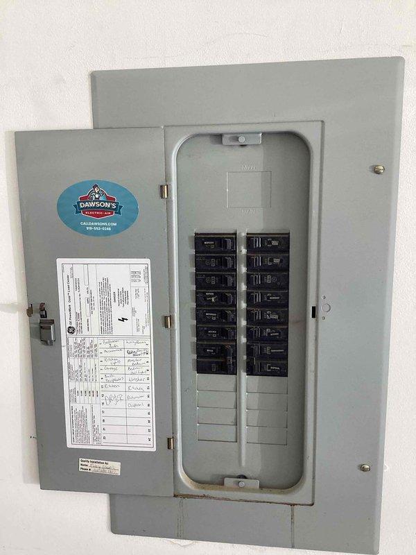 Responded to basement water heater power loss following recent water heater replacement. Inspected electrical panel and identified tripped circuit breaker supplying 240-volt circuit to water heater. Reset breaker, verified proper operation, and confirmed power restoration to water heater unit.