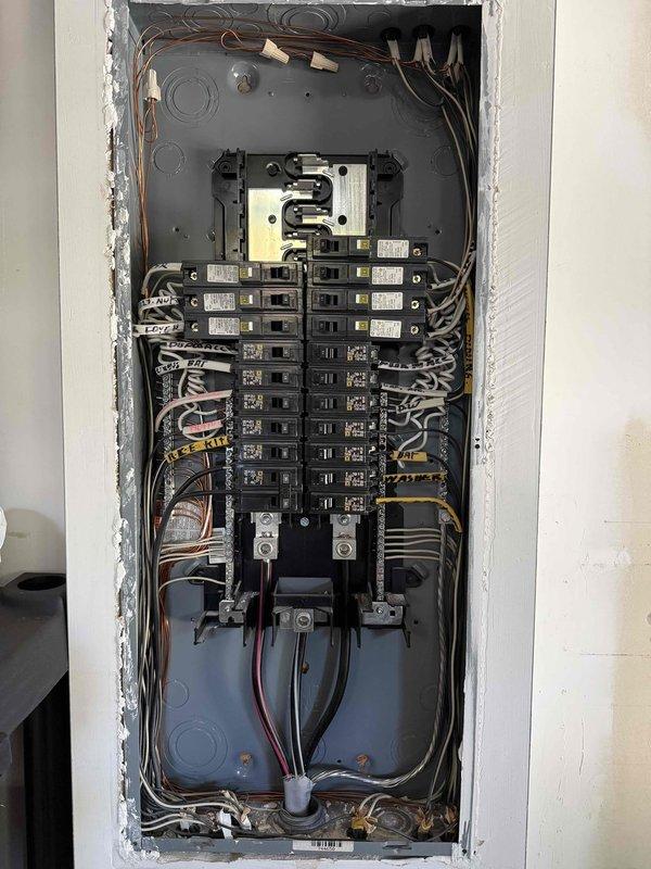 Installed new electrical outlet for wall-mounted television in 2010 residential property. Accessed main electrical panel, identified appropriate circuit with available capacity, and ran new branch circuit wiring to outlet location. Verified proper breaker sizing, confirmed all connections met NEC standards, tested outlet for correct polarity and grounding, and restored panel to service.