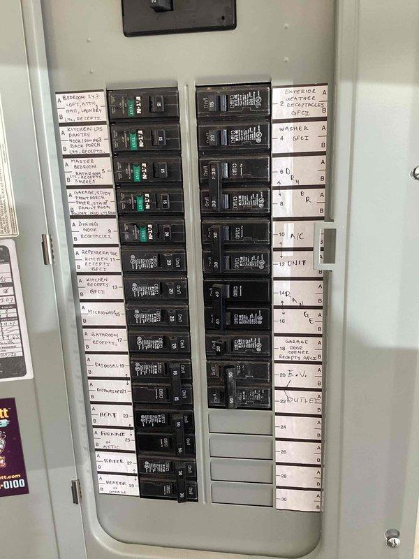 Installed a dedicated 240V circuit and outlet in the garage for an EV charger. Ran new wiring from the electrical panel located in the garage to the outlet location, installed appropriate circuit breaker, and mounted the 240V receptacle to accommodate the customer's existing plug-in EV charging equipment. All work completed to code specifications with proper circuit labeling in the panel.