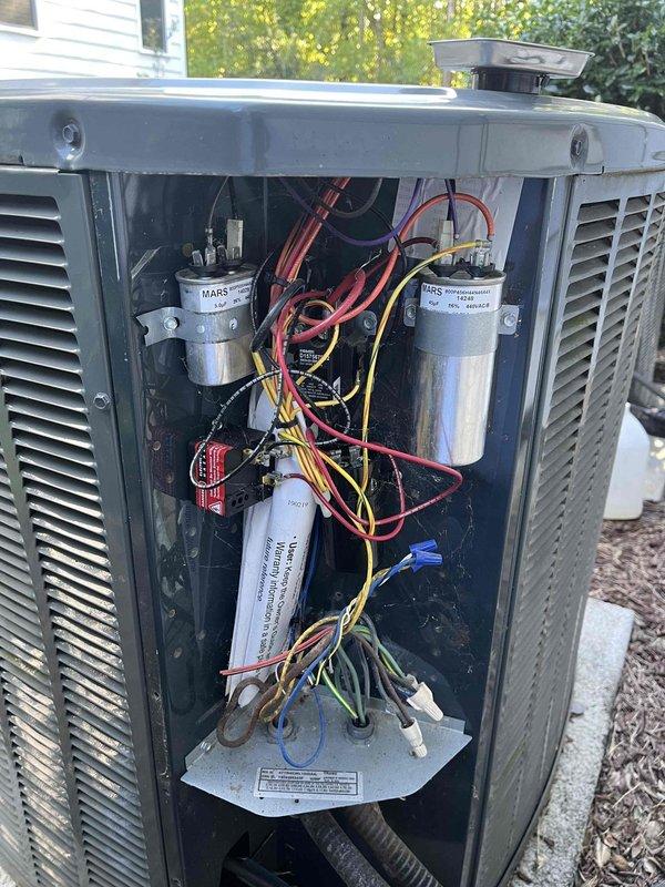 Completed comprehensive heating and air maintenance on two 2019 HVAC units under maintenance coverage. Performed 80-point inspection on each system, including thorough evaluation of electrical components, capacitors, contactors, and wiring connections. Cleaned outdoor condenser coils to ensure optimal heat transfer efficiency. Conducted burner cleaning and adjusted gas pressures to manufacturer specifications. Completed full safety inspections on both units, verifying proper operation of all safety controls and electrical connections. All systems tested and confirmed operational upon completion. Visit rescheduled at customer request for week of July 27th.
