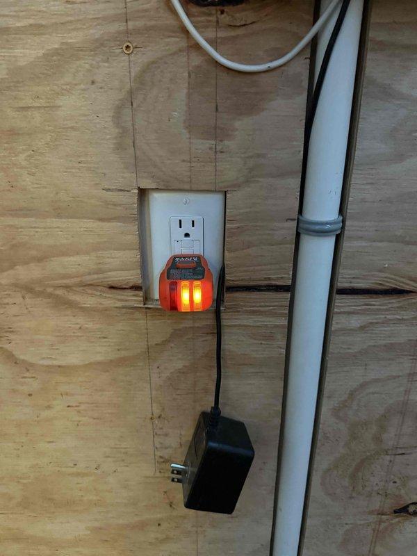 Replaced malfunctioning GFCI outlet in garage that was continuously tripping and no longer resetting properly. Additionally, replaced obsolete phone jack outlet in kitchen with standard receptacle cover, capping unused telephone wiring per homeowner request.