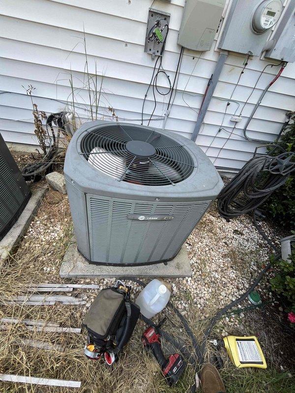 Completed comprehensive heating and air maintenance on one 2012 HVAC system including full 80-point inspection of both indoor furnace unit and outdoor condensing unit. Performed outdoor coil cleaning to remove debris and vegetation buildup, burner assembly cleaning, and gas pressure testing with adjustments to manufacturer specifications. Conducted complete safety inspection verifying proper electrical connections, refrigerant lines, condensate drainage, and all operational controls. All systems tested and confirmed operating within normal parameters. Customer has second unit that will be enrolled for future maintenance coverage.