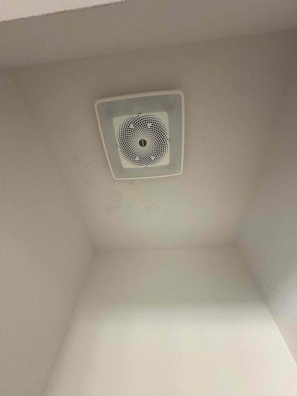 Installed two customer-supplied bathroom exhaust fans in residential bathrooms as requested. Both units were mounted to ceiling joists, wired to existing electrical circuits, and tested for proper operation and airflow upon completion.
