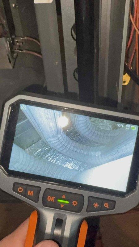 Completed comprehensive heating and air maintenance on two HVAC units (2016 and 2017 models), performing an 80-point inspection on each system. Cleaned outdoor coils and burner assemblies, adjusted gas pressures to manufacturer specifications, and conducted thorough safety inspections. Utilized borescope camera to inspect ductwork interior conditions and differential manometer to verify proper gas pressure readings, ensuring both systems are operating safely and efficiently for the heating season. Completed comprehensive heating and air maintenance on two HVAC units (2016 and 2017 models), performing an 80-point inspection on each system. Cleaned outdoor coils and burner assemblies, adjusted gas pressures to manufacturer specifications, and conducted thorough safety inspections. Utilized borescope camera to inspect ductwork interior conditions and differential manometer to verify proper gas pressure readings, ensuring both systems are operating safely and efficiently for the heating season.