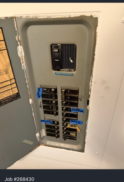 We replaced a 150-200 amp panel with a modern GE electrical panel, ensuring enhanced safety and efficiency. The upgrade improved electrical distribution and reliability.