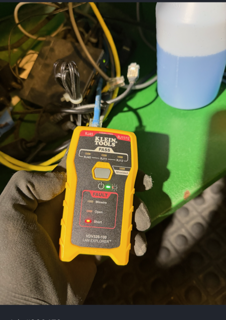 Completed a Level 5 C low voltage tracing and twisting task. Verified connections and tested for shorts in cash register wiring. Found shorts in multiple registers. Ensured no IT room wiring was disturbed.