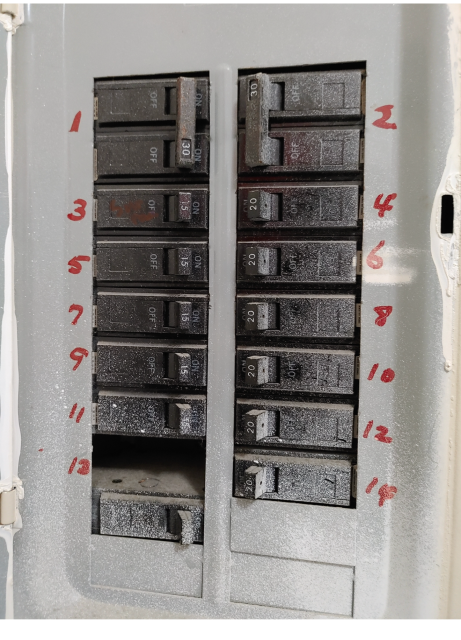 I installed a surge protector on a previously burned and hazardous electrical panel, ensuring safety and preventing potential electrical fires.