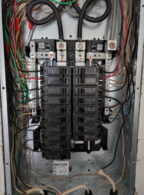 I replaced the burnt-out breakers with new ones, ensuring the electrical panel is safe and functional. This prevented potential hazards and restored reliable power distribution.