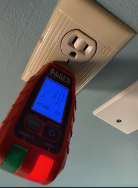 I replaced the GFCI outlets, installed new ones where needed, and added a 110V switch/outlet in the upstairs room and hallway.