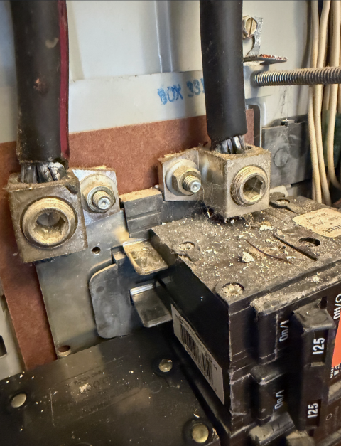 I thoroughly inspected the electrical panel, checking buss bars and OCODs for faults, burns, and hazards. I ensured safety and compliance, providing a detailed assessment of the system.