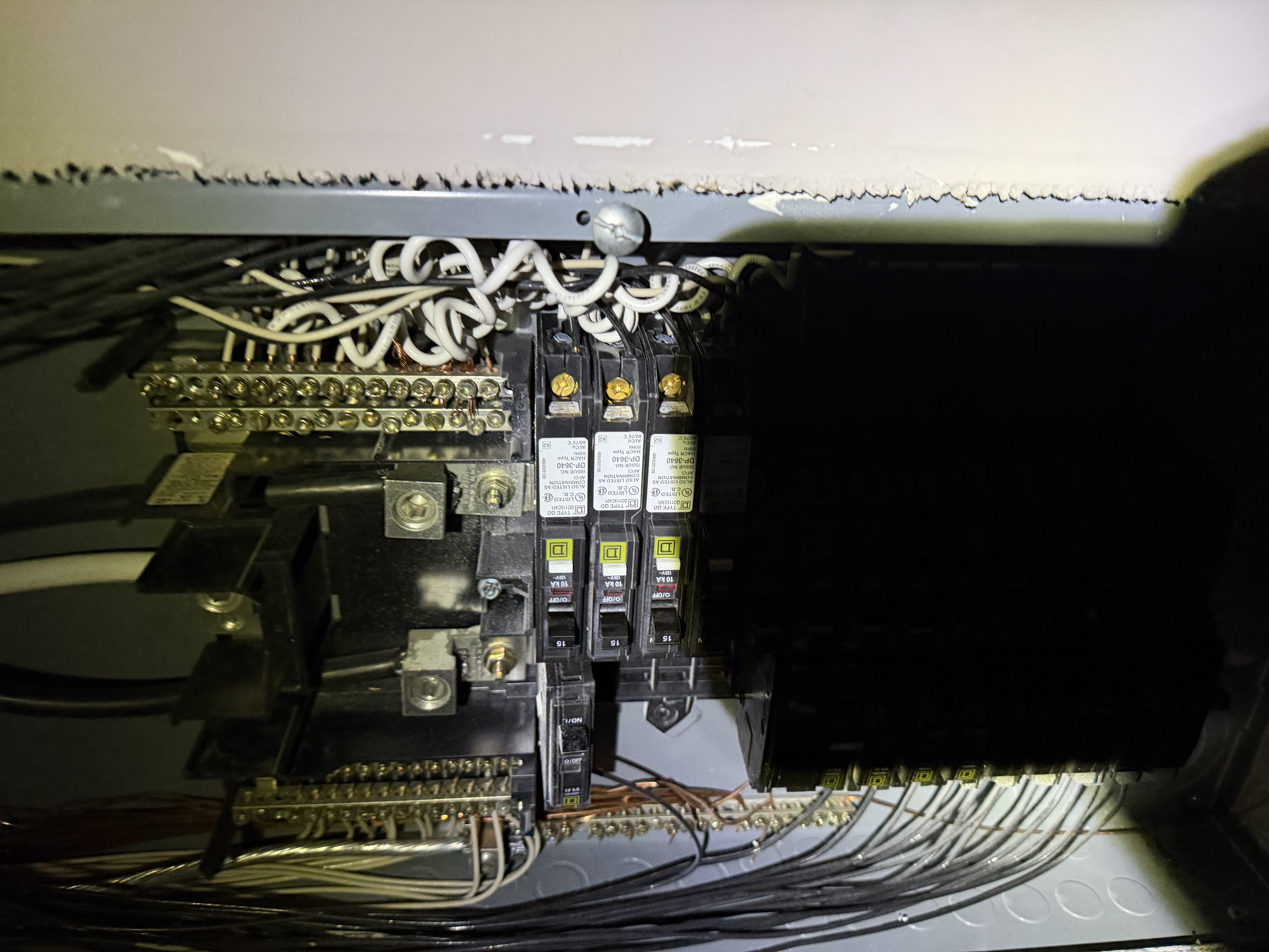 We installed 50-100 amp circuits, spaced every 5 feet for runs up to 50 feet. We also set up a dedicated 60 amp panel circuit for the IT room and replaced the SP arc fault breaker.