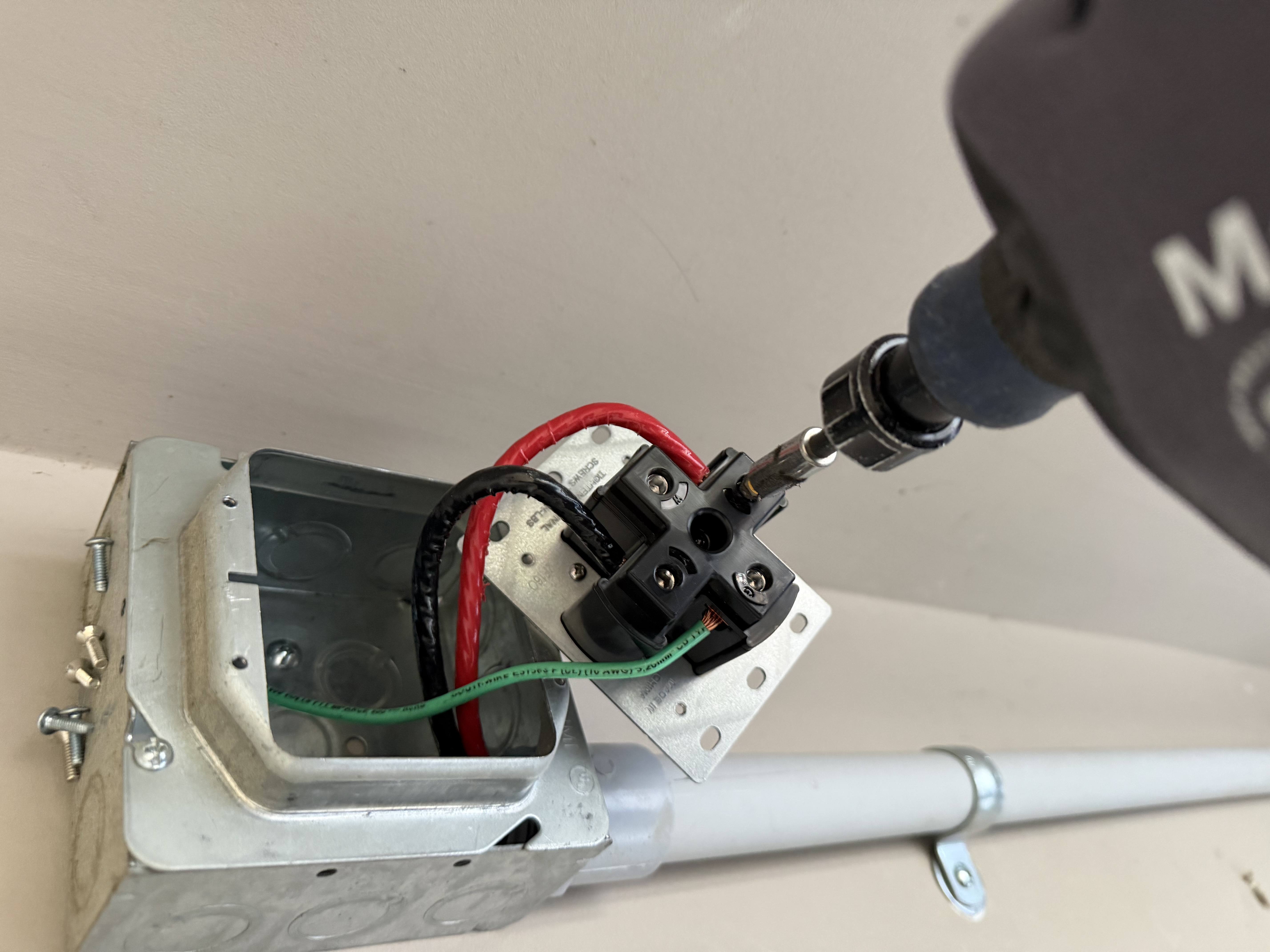 Installed a 50 amp EV charging circuit, ran 30 ft of cable, added a 50 amp breaker, and replaced both NEMA 14-50 receptacles with EV-rated versions.