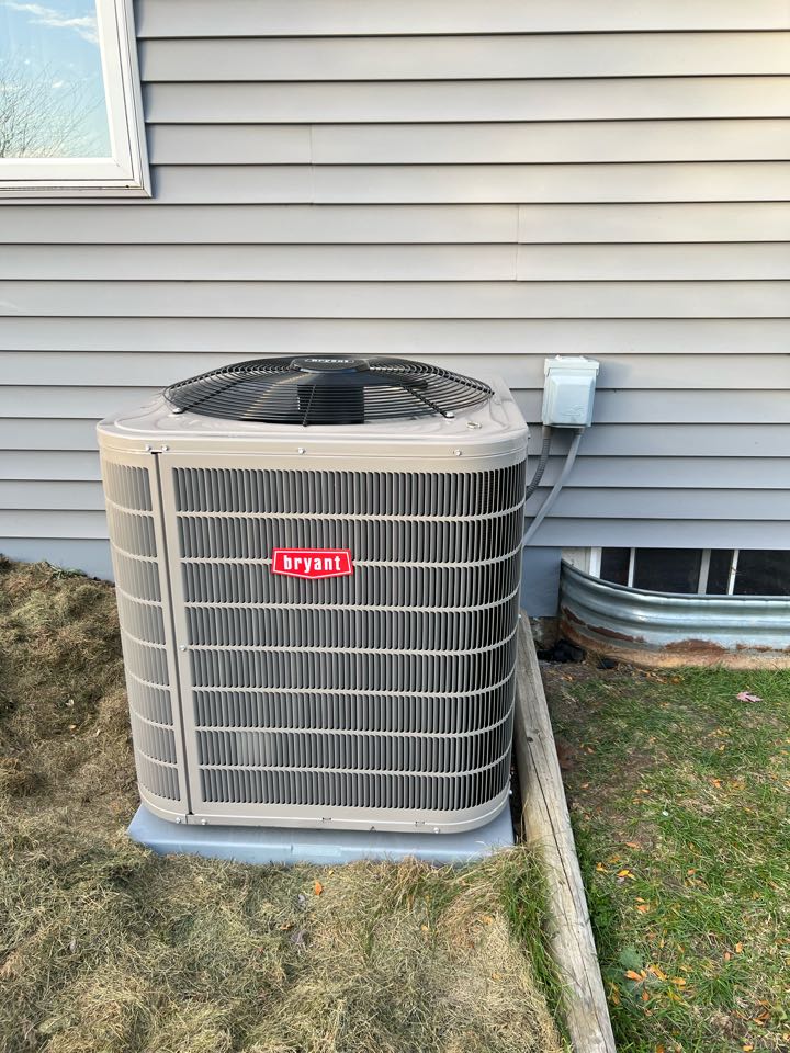 Performed Bryant furnace and ac installation. Configured all system settings to relate to customer's specific home needs. Tested system and ensured all proper functions. Systems are both heating and cooling well!  Performed Bryant furnace and ac installation. Configured all system settings to relate to customer's specific home needs. Tested system and ensured all proper functions. Systems are both heating and cooling well!