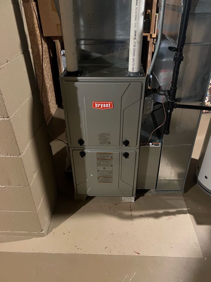 Performed Bryant furnace installation. Configured all system settings to relate to customer's specific home needs. Tested system and ensured all proper functions. System is running and heating well! Performed Bryant furnace installation. Configured all system settings to relate to customer's specific home needs. Tested system and ensured all proper functions. System is running and heating well!