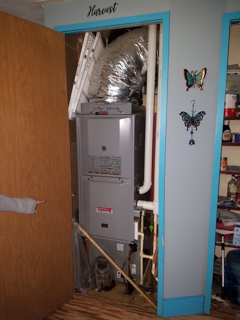 Replace existing 90% furnace with new Bryant Evolution variable capacity furnace