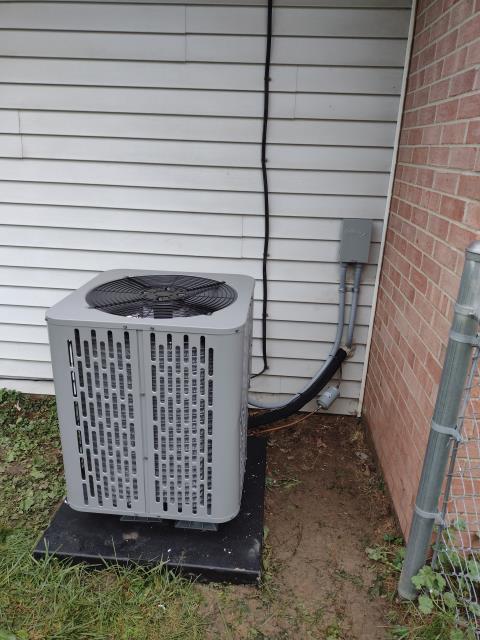 After removing the Carrier Electric furnace and air conditioner, I installed a Trane RunTru 2.5 Ton Electric Furnace / Fan and a Trane RunTru 13 SEER 2.5 Ton Air Conditioner.  Cycled and monitored the system.  Operating normally at this time.  Included with the installation is a free 1 year service maintenance agreement. 