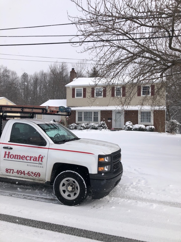 Wilmington, DE - GAF Timberline shingles color Barkwood and mastic gutters color white Wilmington, DE - GAF Timberline shingles color Barkwood and mastic gutters color white