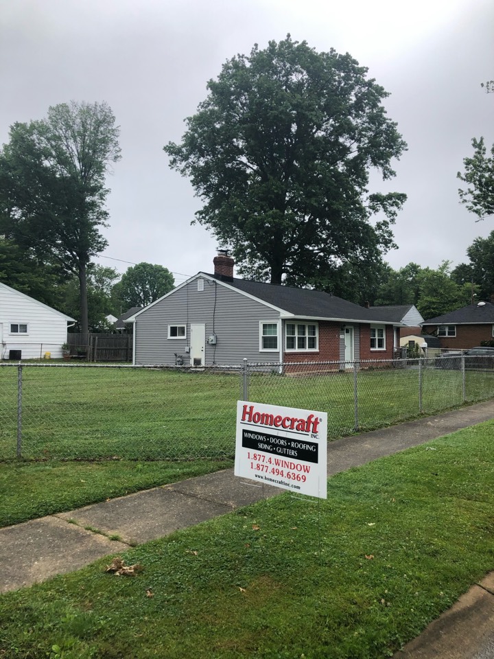 Claymont, DE - GAF Timberline shingles color Charcoal and Mastic siding color Harbor grey and soffit gutters and leaf relief gutters screens Claymont, DE - GAF Timberline shingles color Charcoal and Mastic siding color Harbor grey and soffit gutters and leaf relief gutters screens