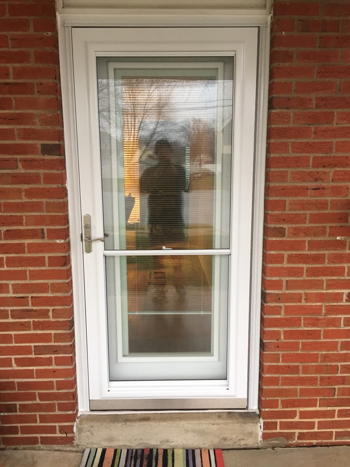Brookhaven, PA - New pro via entry door with new pro via storm door Brookhaven, PA - New pro via entry door with new pro via storm door