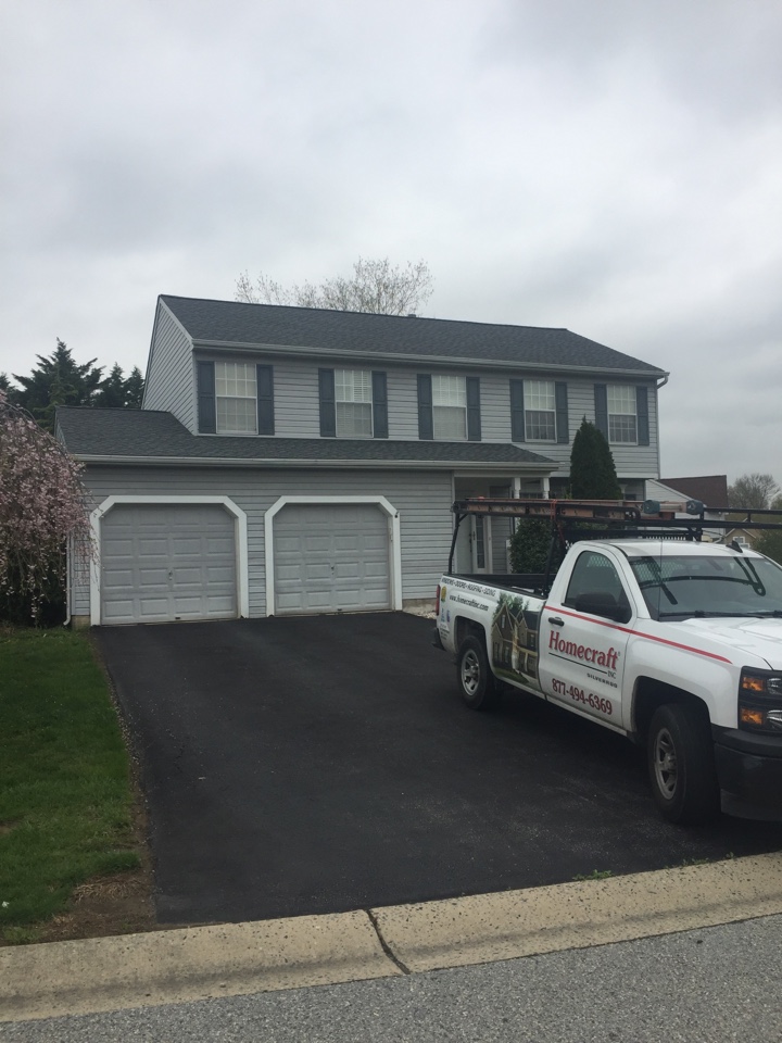 Bear, DE - GAF Timberline shingles color Pewter Grey with Sno Country ridge vent Bear, DE - GAF Timberline shingles color Pewter Grey with Sno Country ridge vent