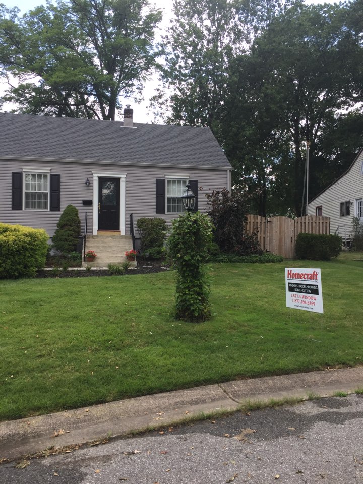 Wilmington, DE - GAF Timberline shingles color Pewter Grey with Mastic Ovation siding color Harbor Grey with Mastic gutters and shutters Wilmington, DE - GAF Timberline shingles color Pewter Grey with Mastic Ovation siding color Harbor Grey with Mastic gutters and shutters