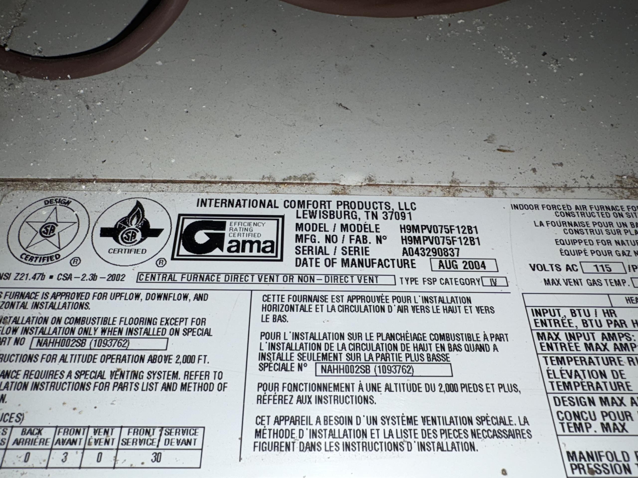 Furnace Maintenance:
Description:
- Also would like estimate for sealing and insulating basement supply & return ducts.