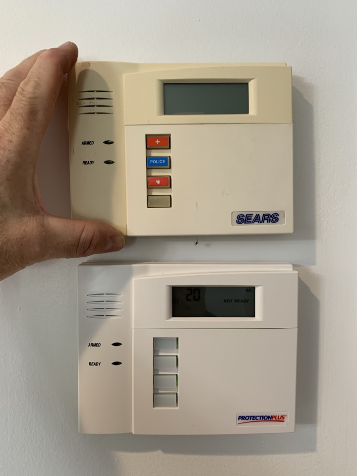 Service call to replace old keypad 