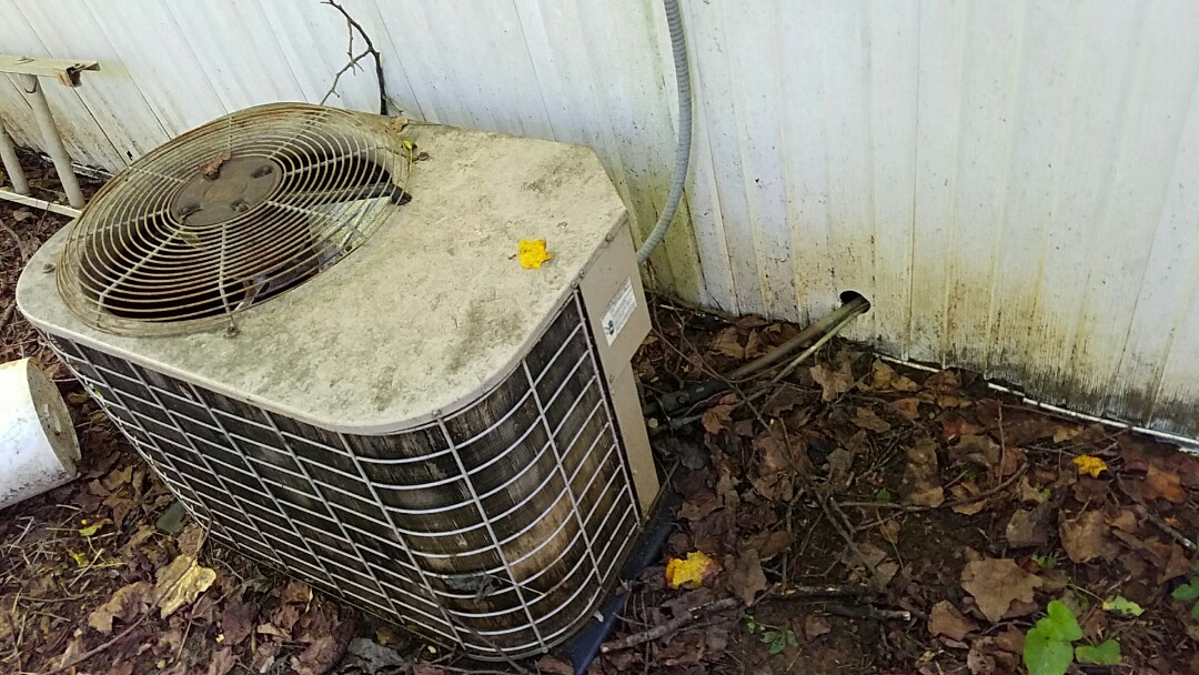Air conditioning service call, found compressor locked up on this York heat pump system.