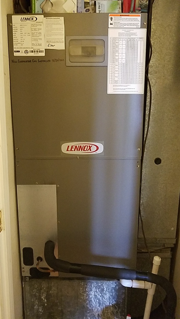 Installed new evaporator coil on this 3 ton Lennox Heat Pump system!