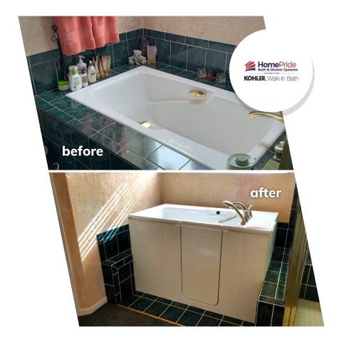 Castle Rock, CO - Such an amazing transformation! Changing to a Kohler Walk-In Bath is going to make it so much easier to get in and out of the bath. Castle Rock, CO - Such an amazing transformation! Changing to a Kohler Walk-In Bath is going to make it so much easier to get in and out of the bath.