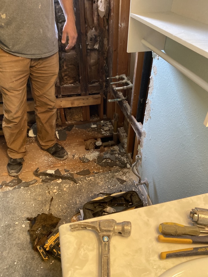 Colorado Springs, CO - Installing a new Kohler walk in shower, vanity cabinet and Onyx counter top Colorado Springs, CO - Installing a new Kohler walk in shower, vanity cabinet and Onyx counter top