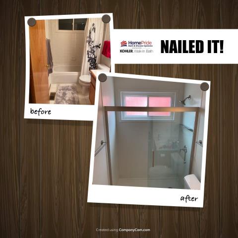 Brighton, CO - Updated a bathtub to a beautiful new Kohler walk-in shower. Brighton, CO - Updated a bathtub to a beautiful new Kohler walk-in shower.