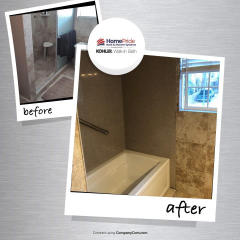 Colorado Springs, CO - Updated the bathroom to a Kohler bathtub shower combination with custom walls and traditional components. Colorado Springs, CO - Updated the bathroom to a Kohler bathtub shower combination with custom walls and traditional components.