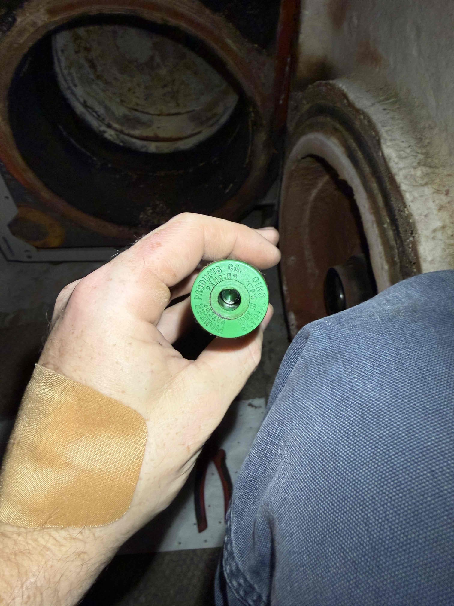 Performed annual maintenance on the oil-fired boiler. Replaced the nozzle, oil filter, and pump strainer. Brushed and vacuumed the boiler and smoke pipe. Checked all system safeties and verified proper operation.

Conducted combustion and draft tests — results were within normal operating range. During inspection, noted that several sections of the zone manifolds are showing significant corrosion, though no active leaks were observed at this time.

The system is currently operating properly, and all functions are as they should be.