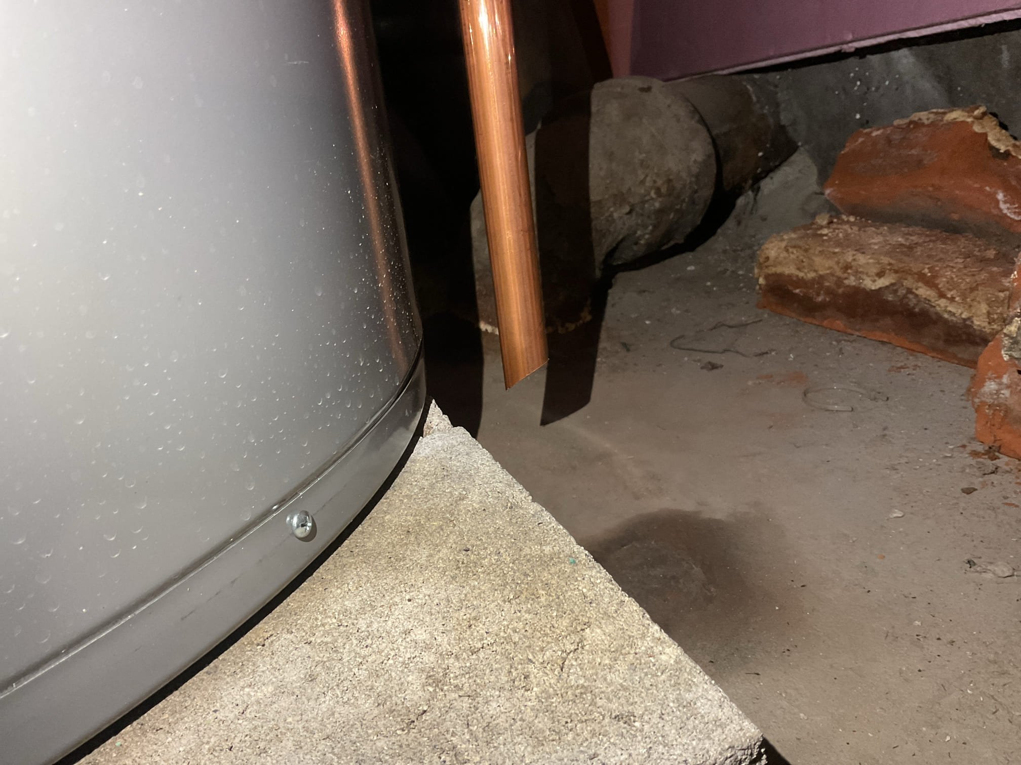 Installed new 50 gallon Rheem electric water heater with mixing valve and st12 thermal expansion tank. Repiped a majority of hot water due to it cross connections between cold and hot that had been previously valved off and are no properly separate. Added several hangers on entire system due to lack there of any. Turned thermostats to 150° and set mixing valve to 120° also ran new romex and water tight from a junction box to the water heater. Added a new main water shut off valve and labeled it. 